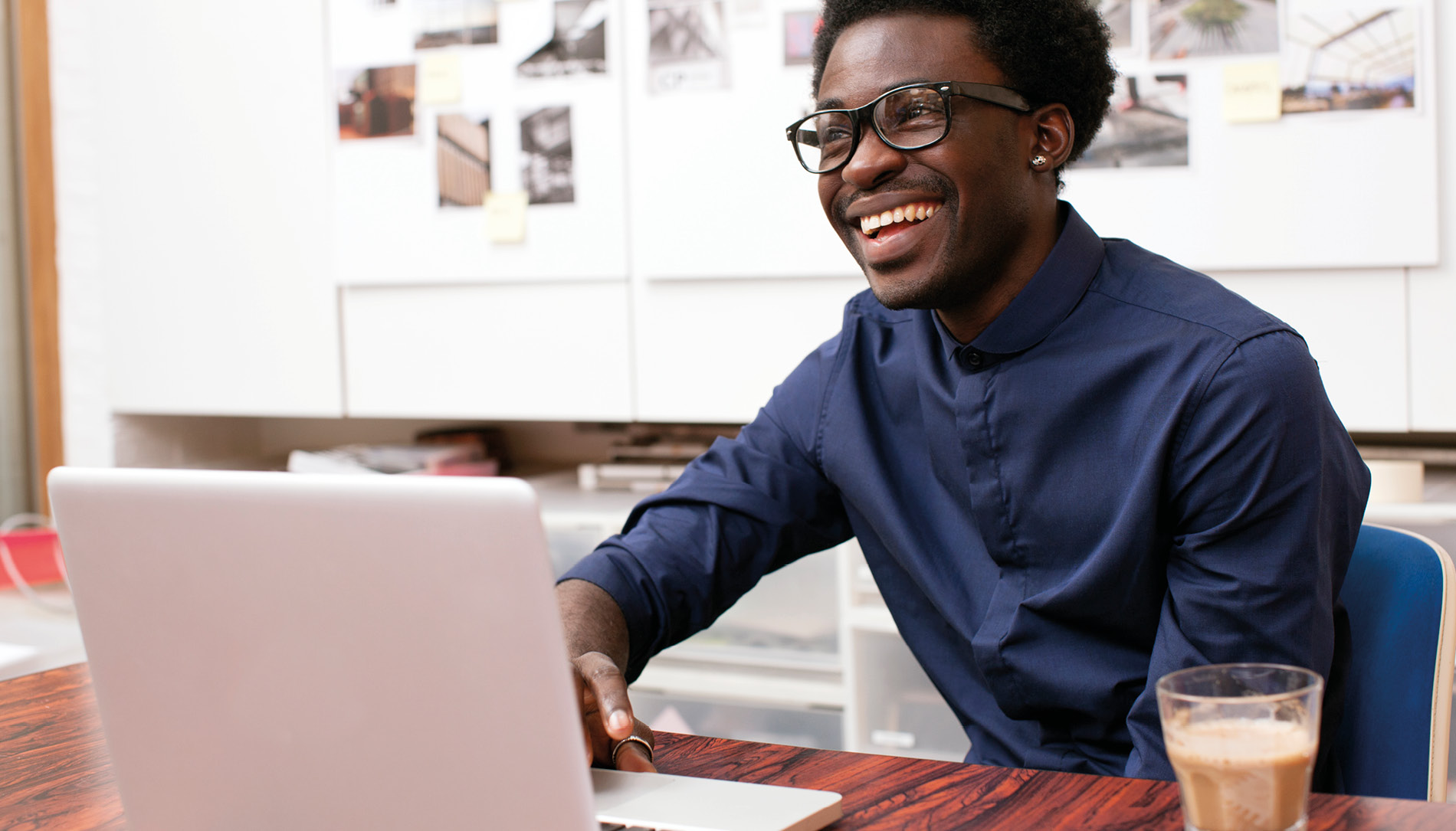 man using laptop